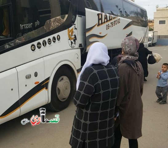  كفرقاسم- فيديو : الفوج الثاني من معتمري الربيع يغادر البلدة وحافلة ابو صالح تصل مكة وتستعد لأداء العمرة وهم بخير وسلام